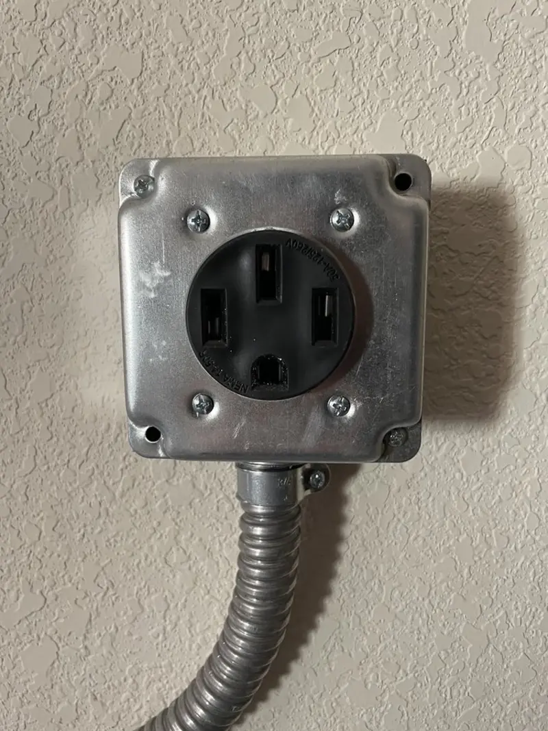 NEMA 14-50 outlet installed for Electrical Panel Upgrade in Front Royal